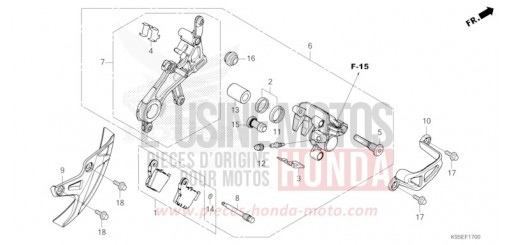 ETRIER DE FREIN ARRIERE CRF250RN de 2022